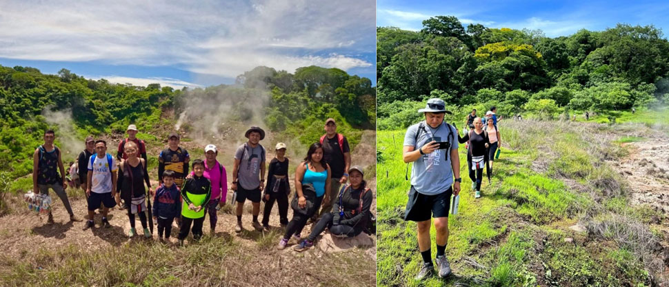 Turistas participan en caminatas a Los Ausoles y El Tanque