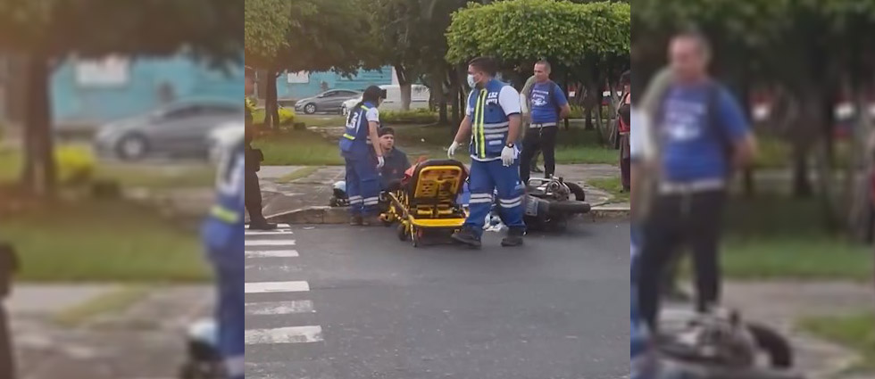 Mujer resulta lesionada tras accidente en cercanías de la plaza El Trovador