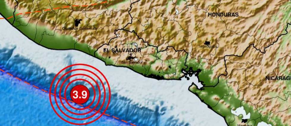 Sismo frente a costa de Ahuachapán sacude parte de El Salvador esta tarde de martes