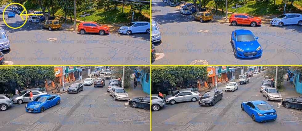 Captan a vehículo haciendo drift en plena vía pública en Santa Tecla