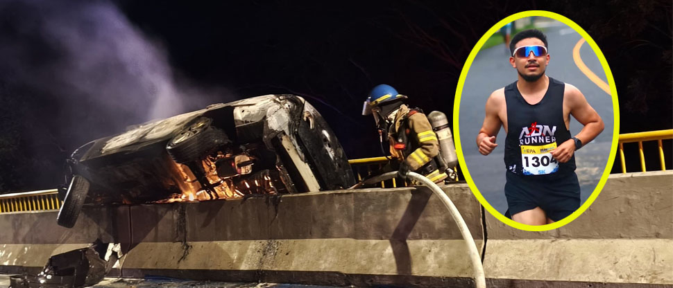 Él era Mario, joven maratonista que perdió la vida en aparatoso choque esta madrugada
