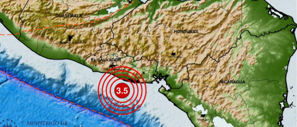 Fuerte sismo sacude la zona paracentral del país esta mañana