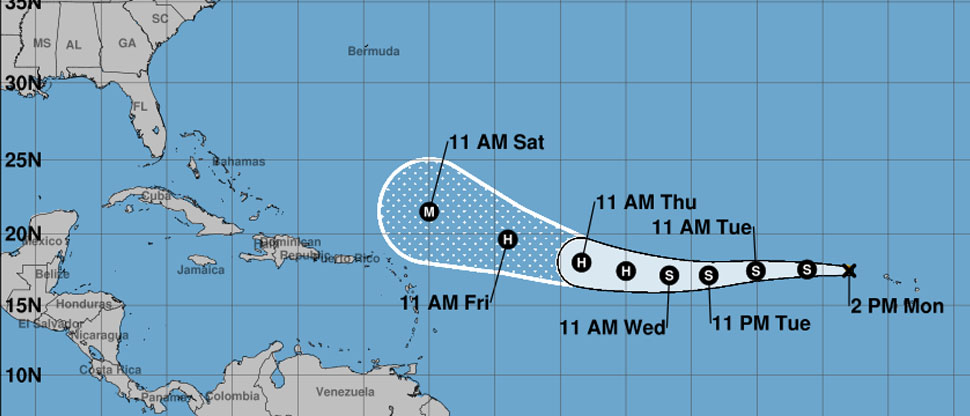 Se forma la tormenta tropical Erin