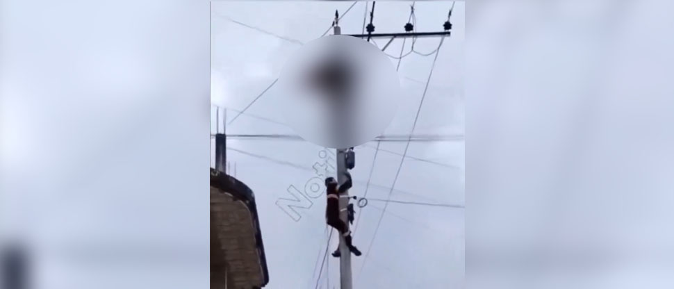 Captan instante cuando fallecen 2 empleados  tras recibir descarga eléctrica en Ecuador