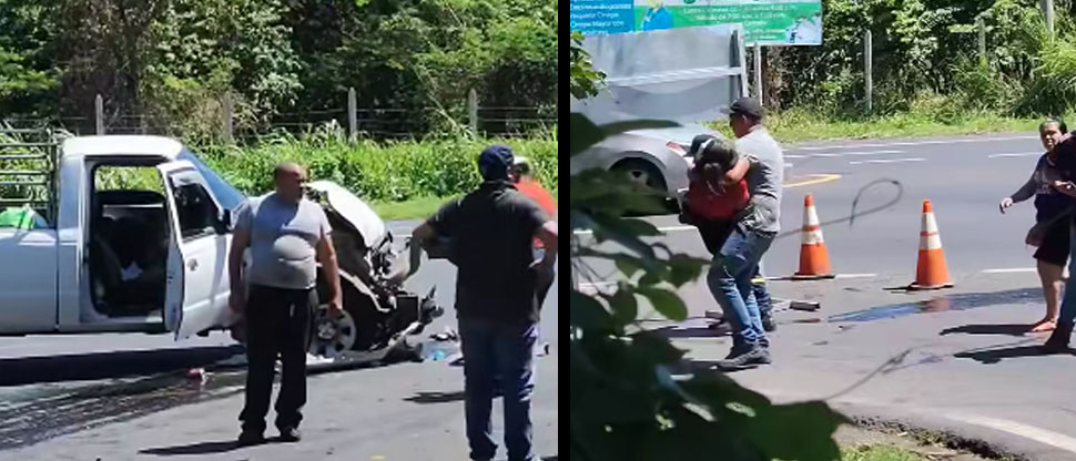 Mala maniobra de busero termina en fuerte accidente de Sonsonate