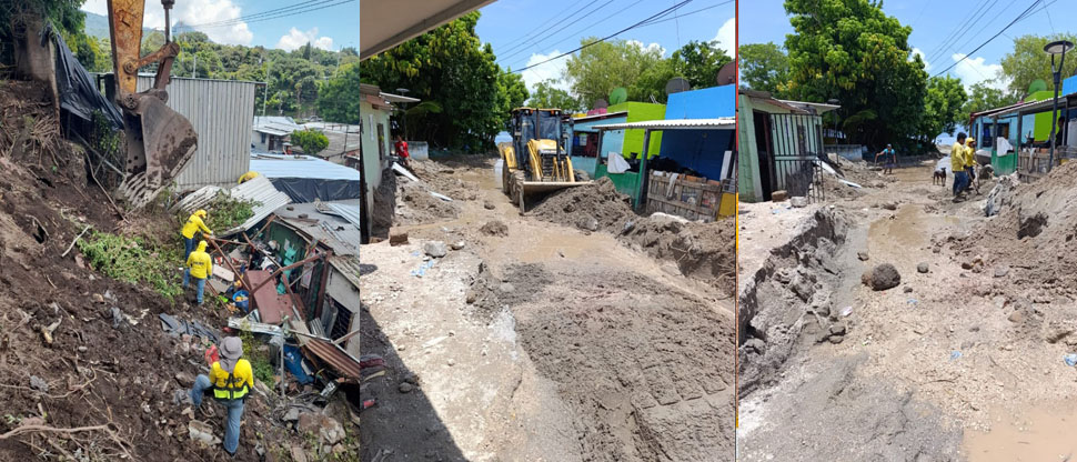MOP remueve arena y lodo que dejó la intensa lluvia del viernes en Apulo