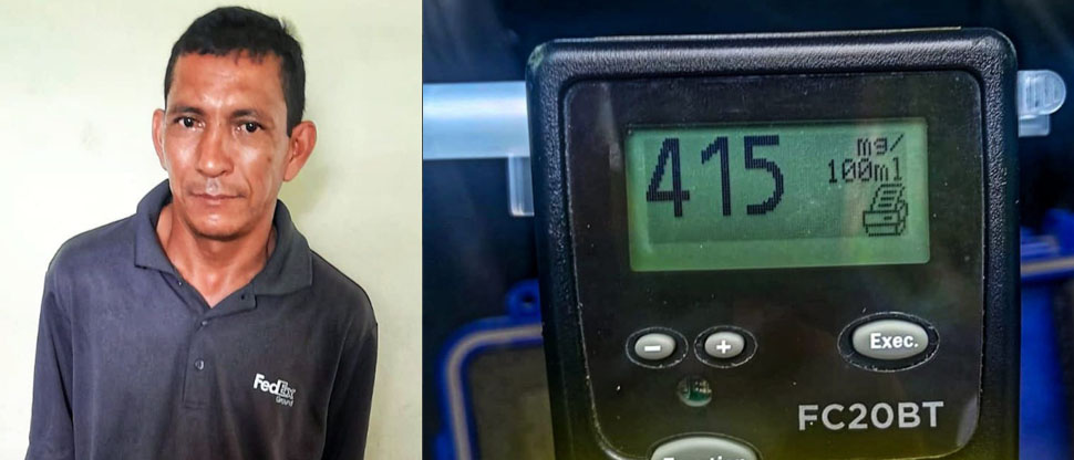 PNC detiene a conductor por manejar con 415° de alcohol en La Libertad