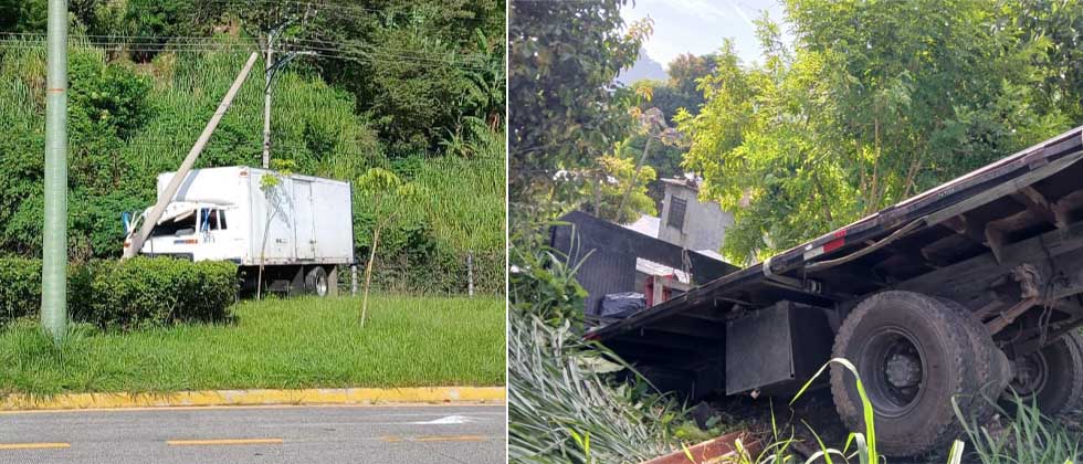 Al menos tres lesionados tras colisión entre camiones en autopista a Comalapa
