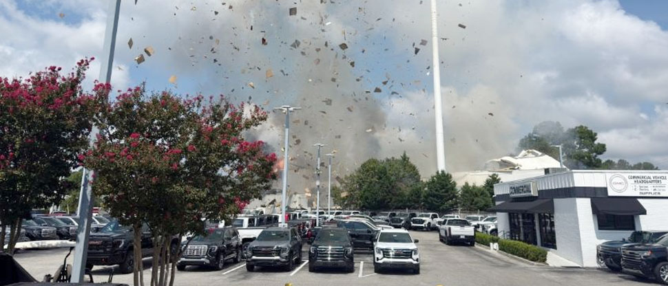 Tres bomberos resultan heridos tras explosión de una clínica en Carolina del Norte
