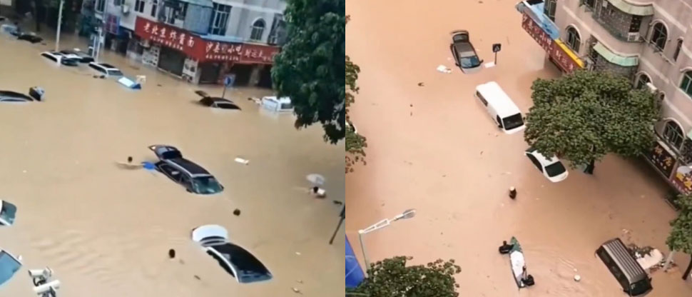 China: emiten alerta máxima por Inundaciones en Guangdong