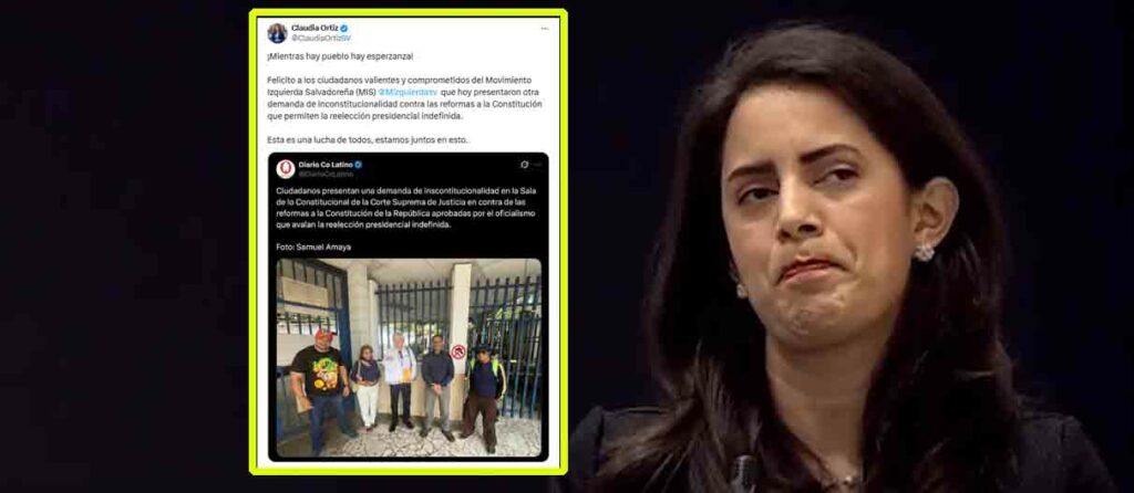Claudia Ortiz felicita al Movimiento de Izquierda por sumarse a su lucha contra las reformas constitucionales