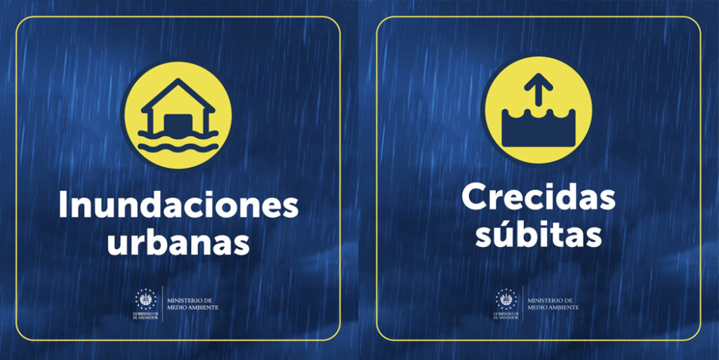 Emiten alerta por inundaciones urbanas y crecidas súbitas debido a lluvias en los próximos minutos