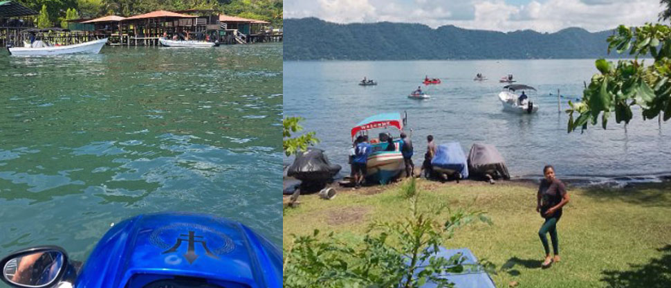 Socorristas recuperan al joven ahogado en lago de Coatepeque