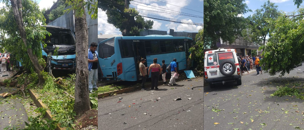 Accidente de microbús deja 7 personas lesionadas