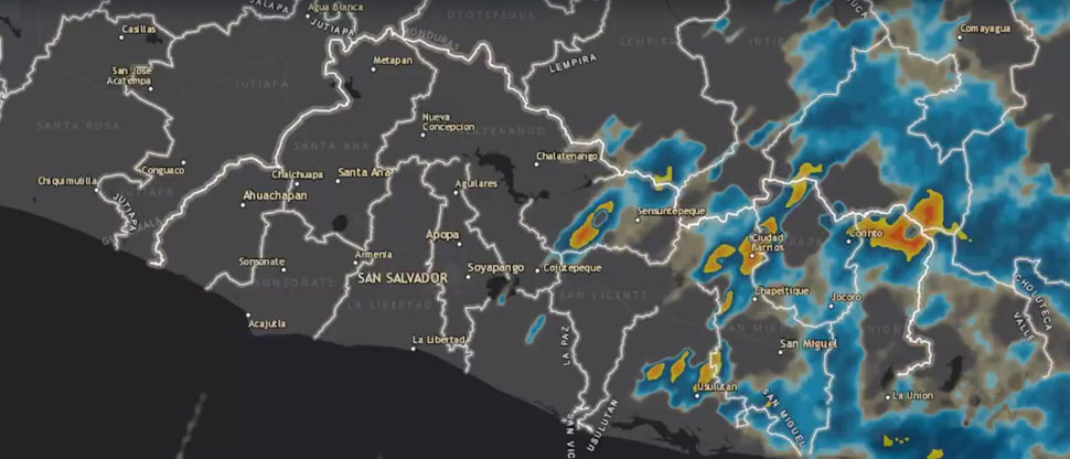 MARN registra lluvias en distintos sectores del país