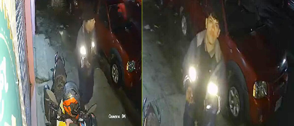 Sujeto que hurtó motocicleta fue grabado por las cámaras momentos antes de destruirlas