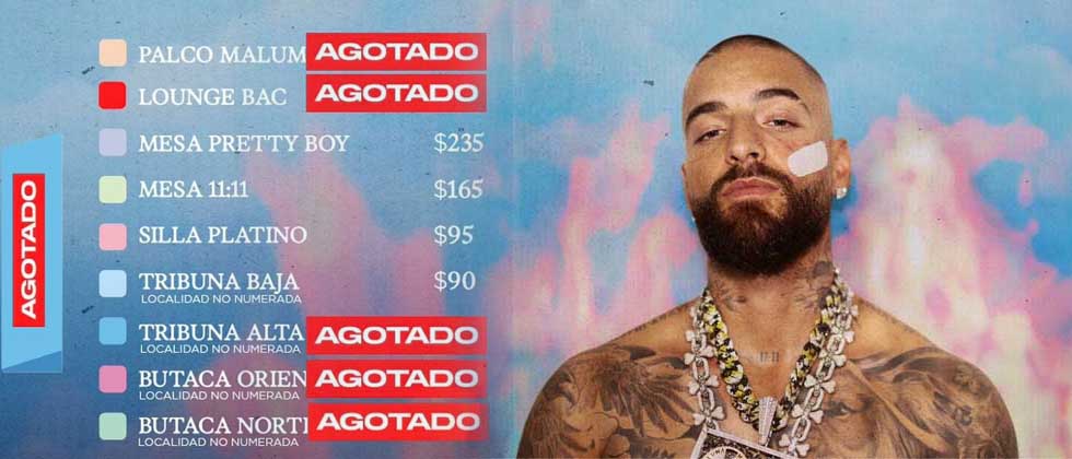 Salvadoreños agotan las entradas de $350 para el concierto de Maluma