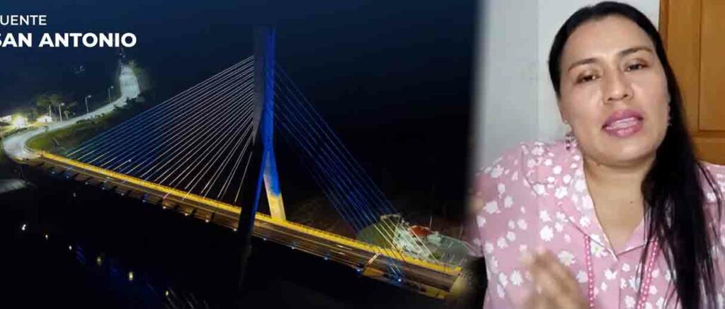 Marleni Funes se burla de obras en San Miguel y asegura que solo se construyó un puente