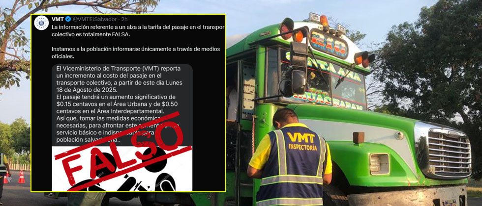 Desmienten información sobre incremento en la tarifa del transporte colectivo