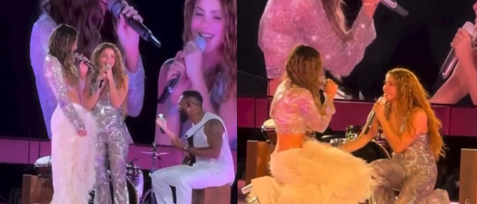 Shakira y Belinda encendieron al público al cantar juntas “Día de enero”