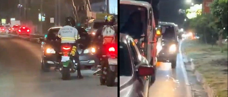 Conductor en sentido contrario provoca caos vehicular en bulevar del Ejército