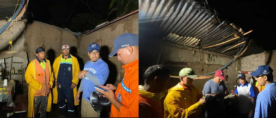 Fuertes vientos que acompañaron la tormenta de anoche arrancó el techo de una vivienda