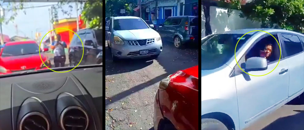 Conductores hacen tráfico al ponerse a grabar sobre quién iba en sentido contrario