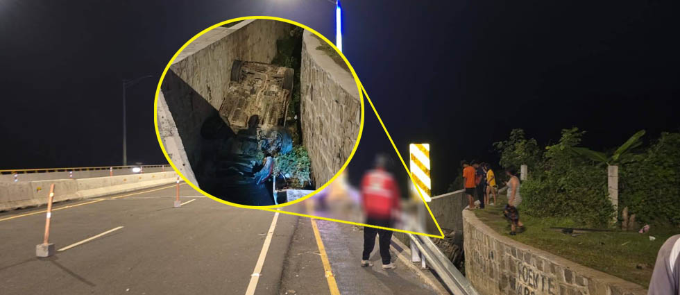 Automovilista cae desde un puente sobre baipás de San Miguel