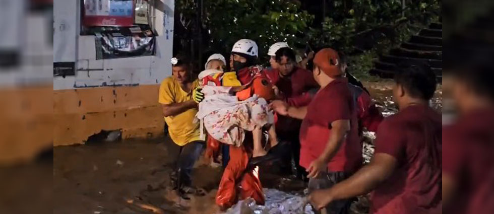 Evacúan a familia en Gotera tras afectaciones por lluvias