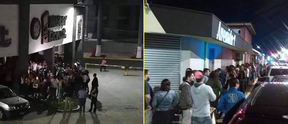 ¡¡¡Desde la medianoche!!!, salvadoreños hacen cola en los Mister Donut para aprovechar el 2×1