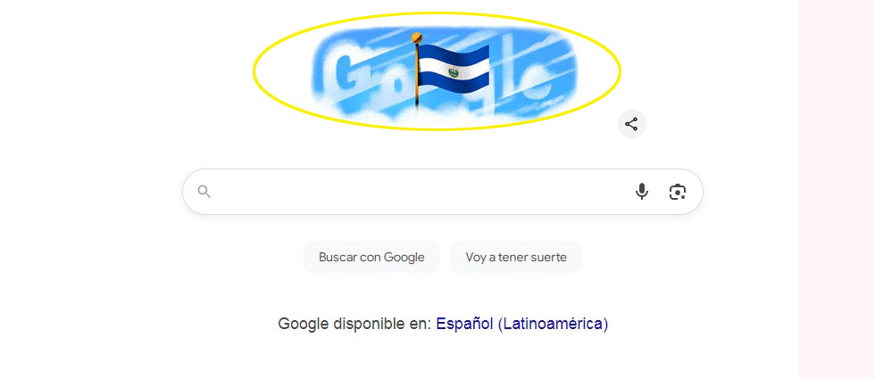 ¡Google modifica su logo para felicitar a El Salvador por sus 204 años de independencia!