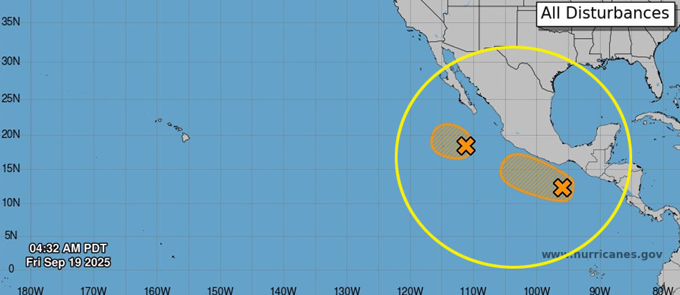 MARN monitorea sistemas en el Pacífico, uno de los cuales está provocando lluvias en El Salvador este viernes