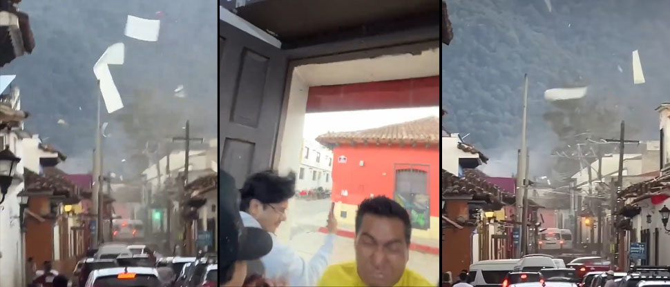 México: potentes tornados sorprenden a habitantes de un pueblo de Chiapas