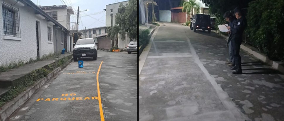 Municipalidad obliga a vecino borrar espacio que pintó para apartar parqueo en la calle