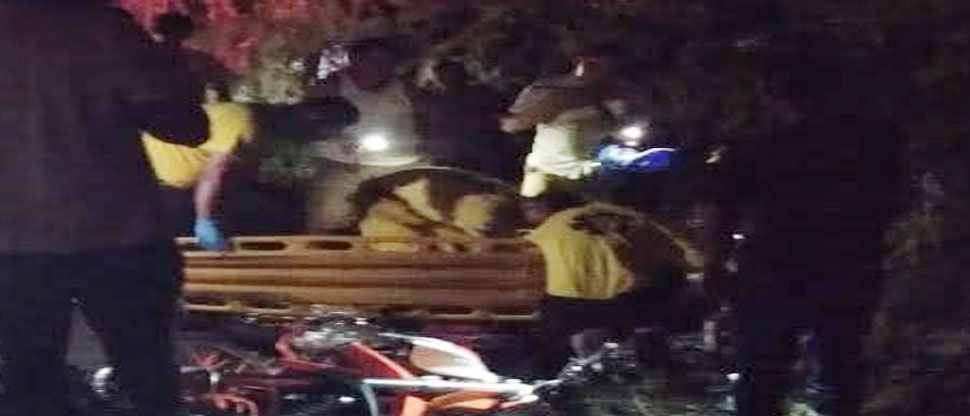 Auxilian a motociclista que se accidentó en carretera Longitudinal del Norte