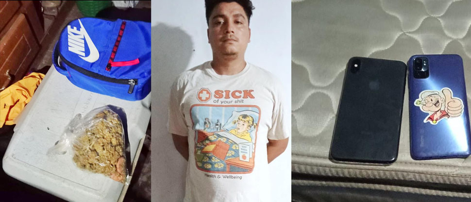 Capturan a sujeto que distribuía sustancias ilícitas en San Luis Talpa
