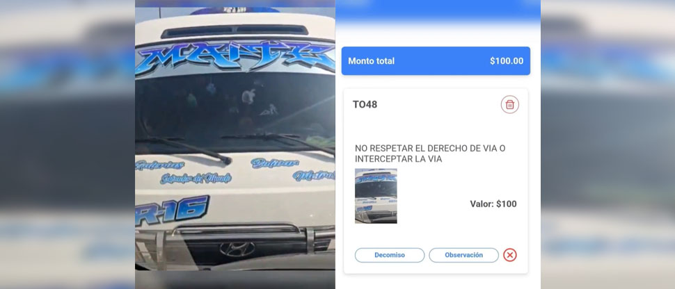 Multan a microbusero de la ruta 16 por circular en sentido contrario