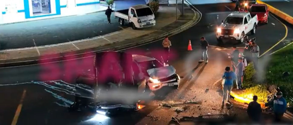 Publican nuevo video con diferente ángulo del grave choque en el bulevar Orden de Malta