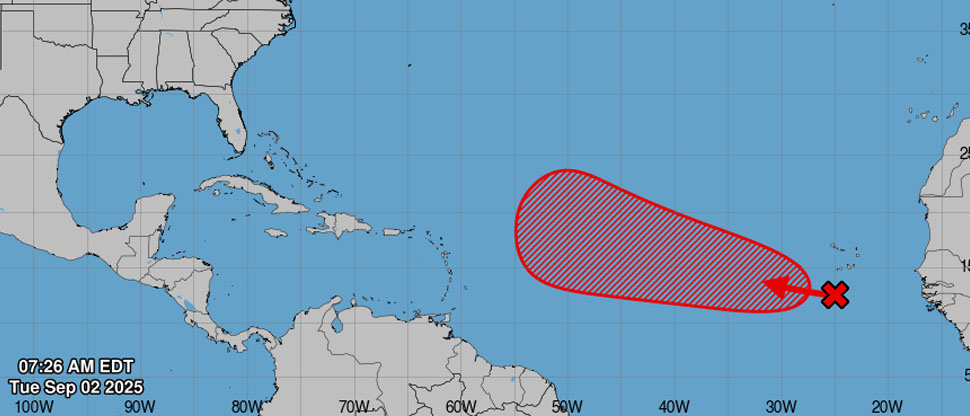 Onda tropical en el Atlántico se convertirá en depresión a finales de esta semana