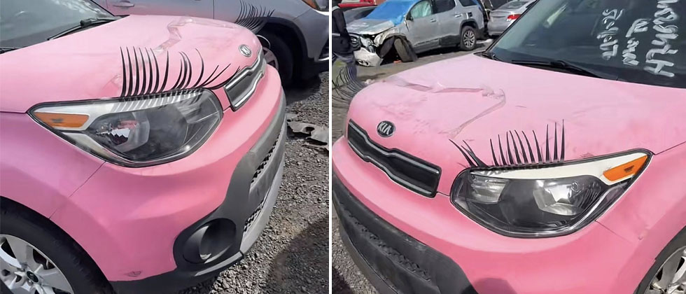 ¡Kia Soul rosada con «pestañas» ya está en El Salvador!
