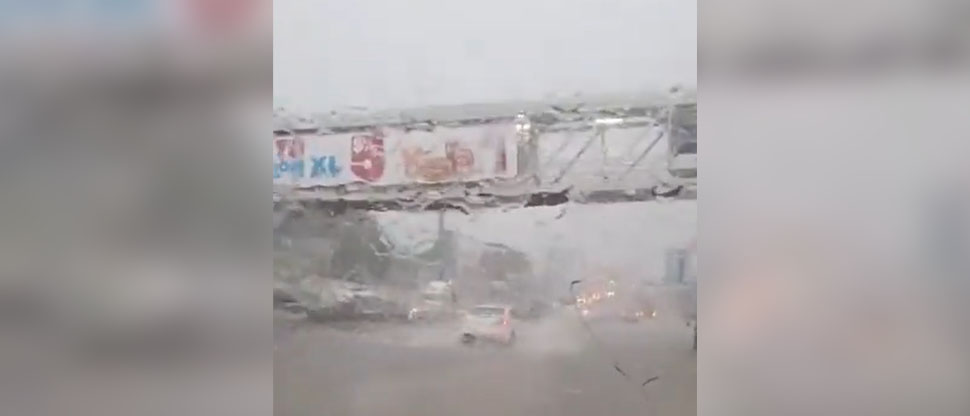 Lluvia con fuertes ráfagas de vientos caen sobre distintos puntos del país esta tarde