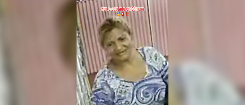 Cámaras de negocio captan a señora robando mercadería escondiéndola en su delantal