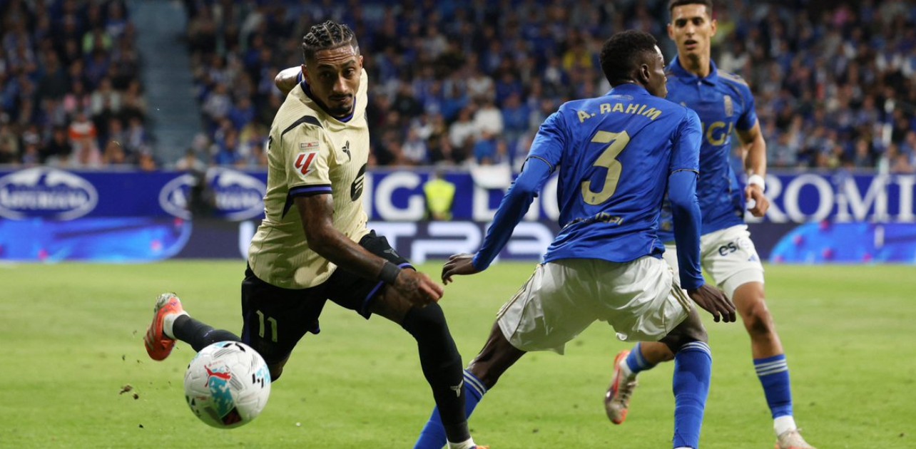 El Barcelona sufre para ganar a un débil Real Oviedo