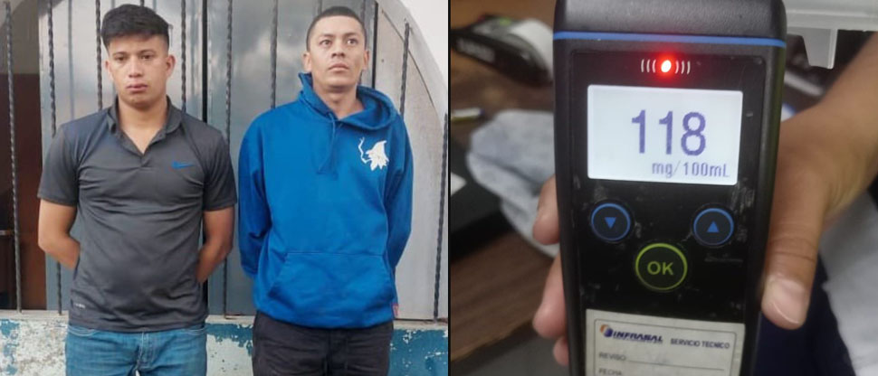 PNC captura a dos sujetos en una persecución tras ignorar la señal de alto por ir ebrios