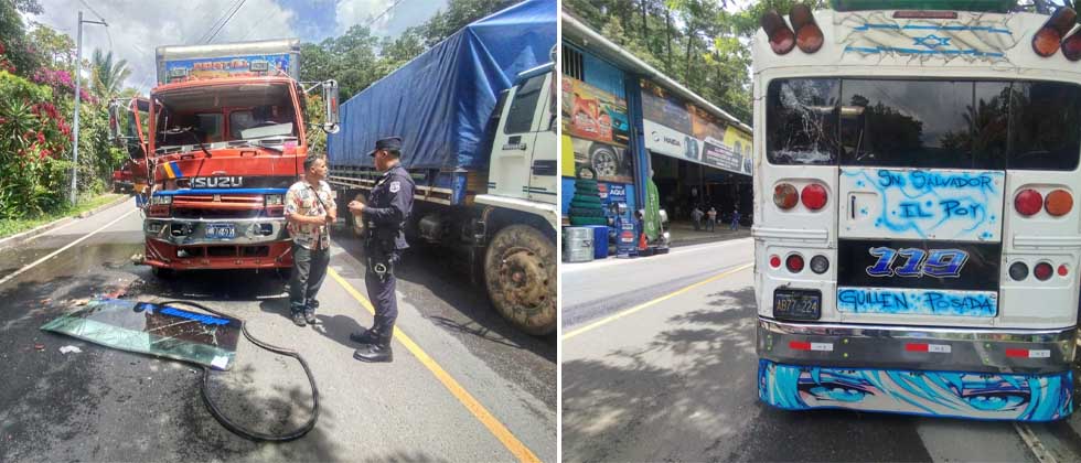 Conductor distraído causa fuerte accidente en Chalatenango