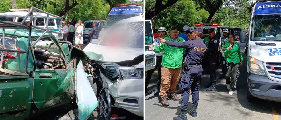 Al menos seis personas lesionadas tras aparatoso accidente