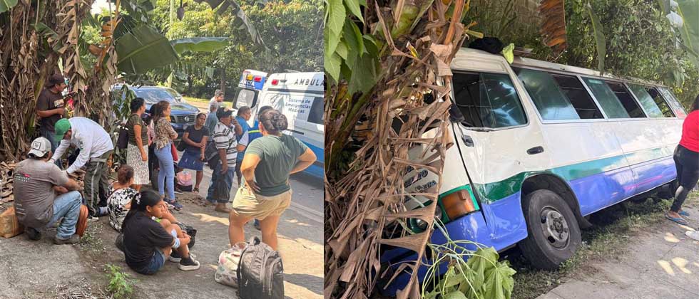 Varios pasajeros resultan lesionados tras accidente en autopista a Comalapa