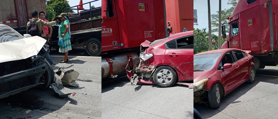 Accidente en carretera a Comalapa ha colapsado el tráfico