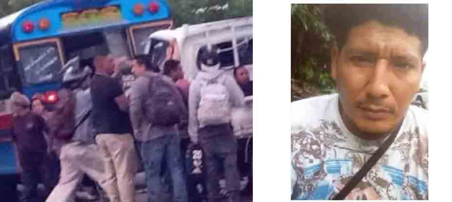 Él era Samuel Mena quien falleció tras impactar en la parte trasera de un autobús