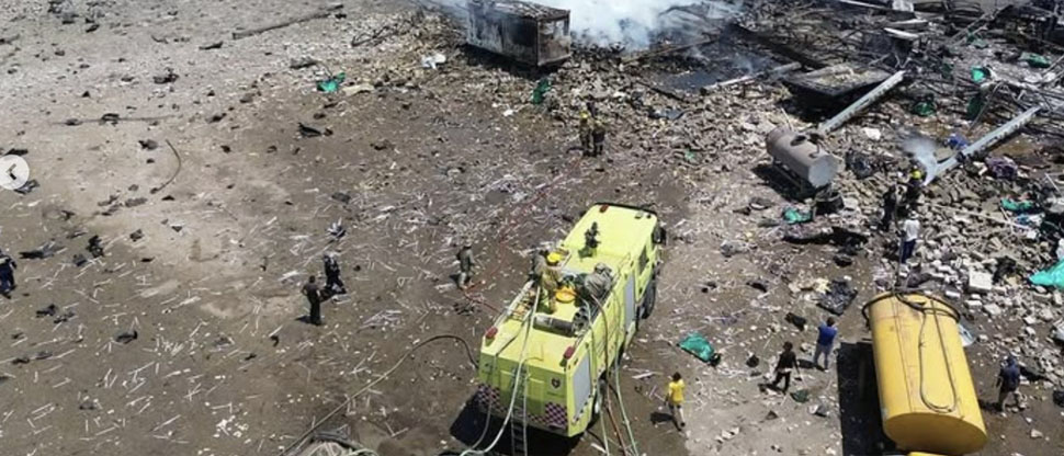 Colombia: al menos 20 heridos fue el saldo tras la explosión en una fábrica de fuegos artificiales